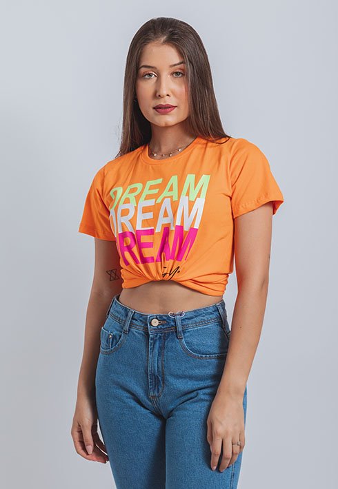 T-shirt Dream Laranja Feminino