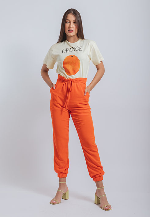 T-shirt Orange Amarela