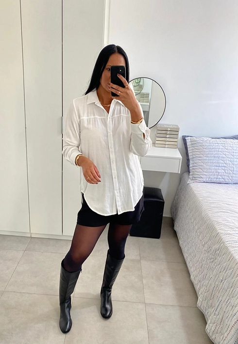 Camisa Básica Over Ianca Off White