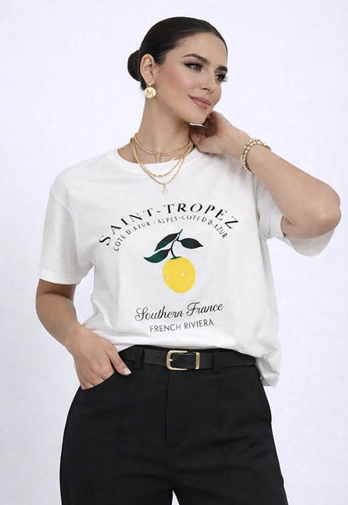 T-shirt Lemon Off White Feminino