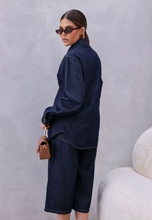 Bermuda Longa Raw Denim