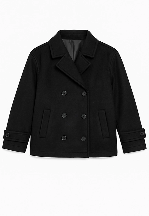 Casaco Lã Batida Preto Feminino