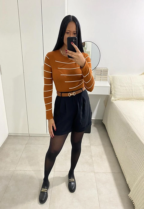Blusa Tricot Modal Listras Terra