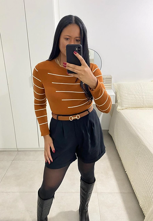 Blusa Tricot Modal Listras Terra Feminino
