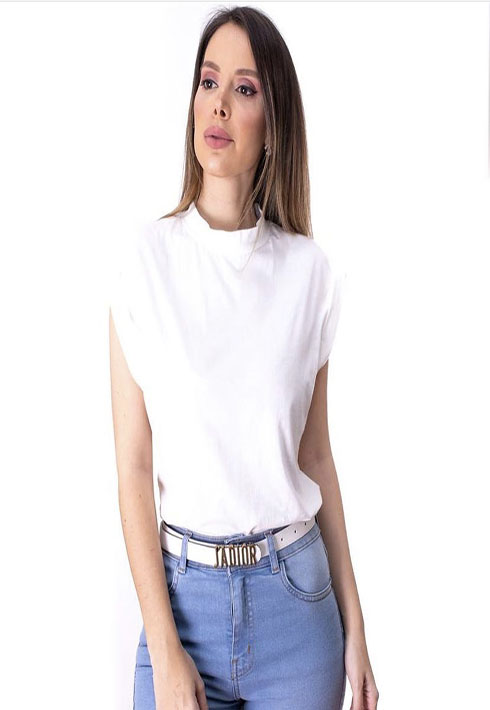 Blusa Muscle Tee Básica Off White
