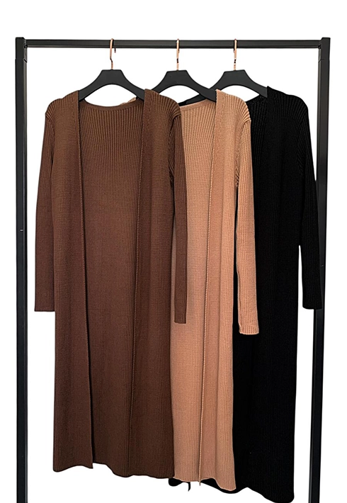 Maxi Cardigan Tricot Melina Preto